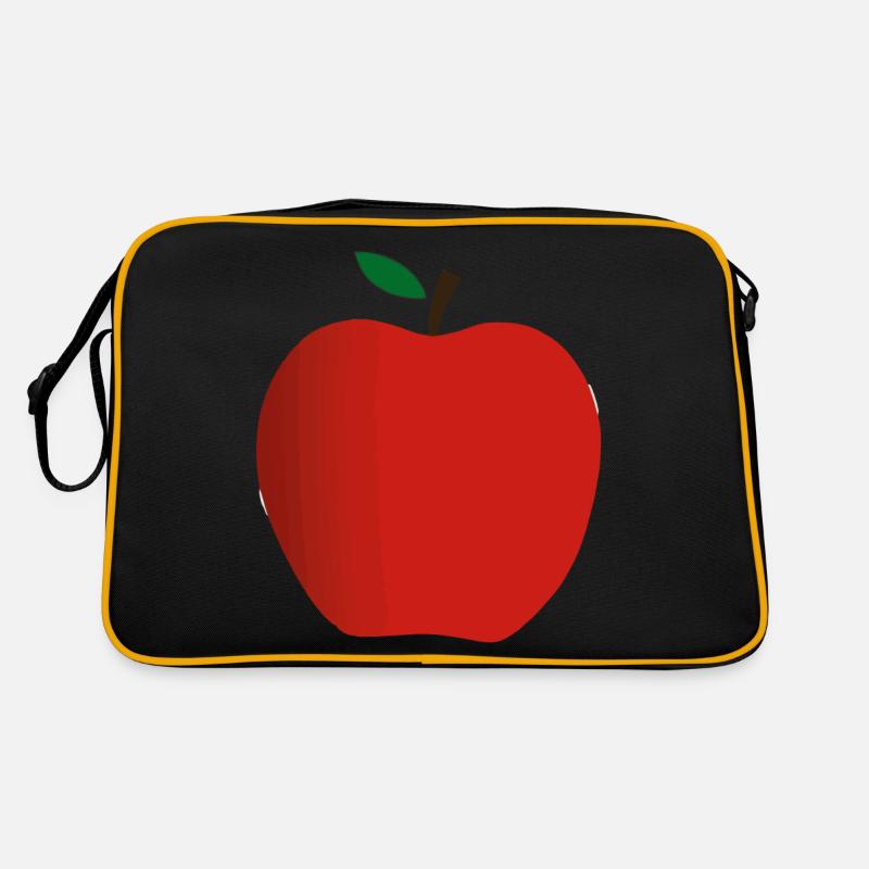 Apfel Illustration Geschenkidee Retro Tasche