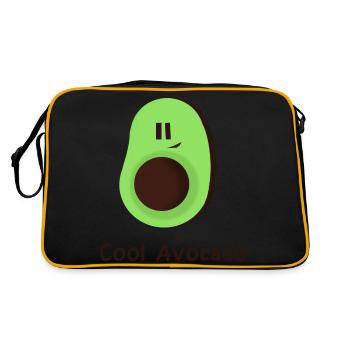 Coole Avokado - Retro Tasche - Schwarz/Gold - Hinten