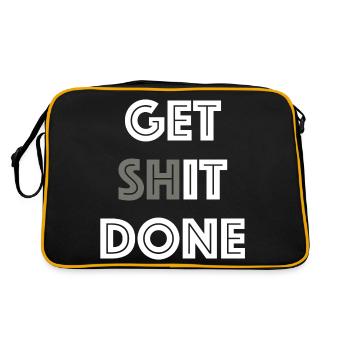 Get it done | funny sayings, success - Retro Bag - black/gold - Back