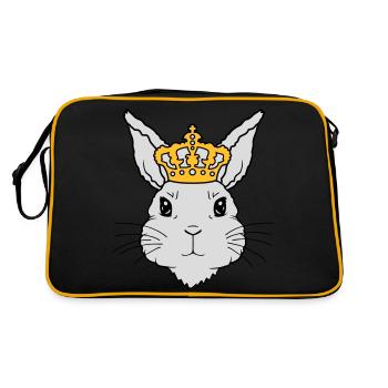 King Rabbit Crown Visage - Sac Retro - noir/or - Dos