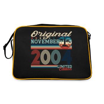 Cadeau original du 18e anniversaire de novembre 2004 - Sac Retro - noir/or - Dos