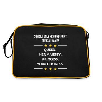 Sorry I only respond to my official names! Funny - Retro Bag - black/gold - Back