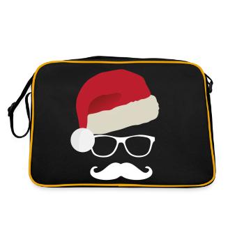 Père Noël, lunettes de soleil, moustache | Noël - Sac Retro - noir/or - Dos
