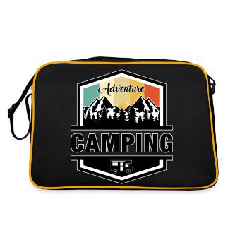 Camping - Retro Tasche - Schwarz/Gold - Hinten