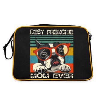 Meilleure Frenchie Mom Ever Français Bulldog Mama - Sac Retro - noir/or - Dos