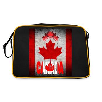Canada, feuille d’érable. - Sac Retro - noir/or - Dos