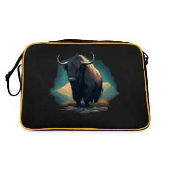 Yak Lover Illustration - Sac Retro - noir/or - Dos