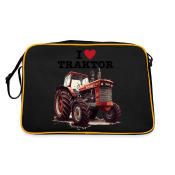 J’ADORE TRACTOR - Sac Retro - noir/or - Dos