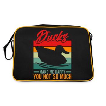 Propriétaire de canard Canard Mère Canard Amoureux Canard - Sac Retro - noir/or - Dos
