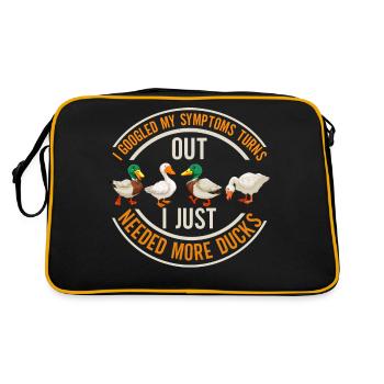 Propriétaire de canard Canard Mère Canard Amoureux Canard - Sac Retro - noir/or - Dos