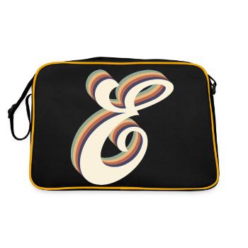 letter e - Retro Bag - black/gold - Back