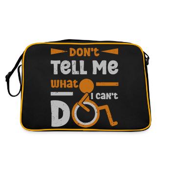 Wheelchair leg amputation consciousness amputation - Retro Bag - black/gold - Back