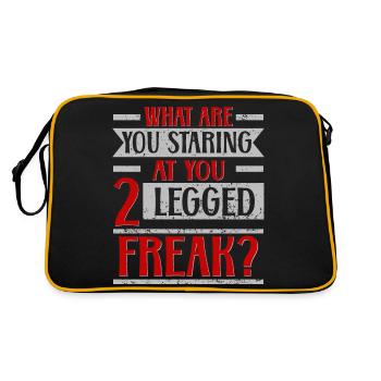 Wheelchair leg amputation consciousness amputation - Retro Bag - black/gold - Back