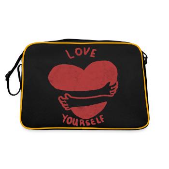 Aimez-vous - Amour de soi. Câlins de cœur - Sac Retro - noir/or - Dos