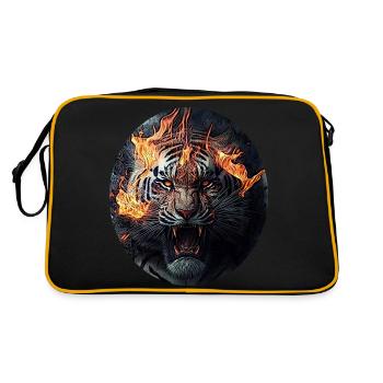 Tigre en flammes - Sac Retro - noir/or - Dos