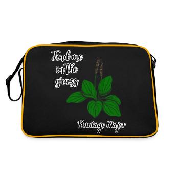 Find me in the grass... broad-leaved goby - Retro Bag - black/gold - Back