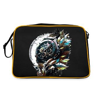 Neuer Sport Chronograph für den Sammler von Uhren - Retro Tasche - Schwarz/Gold - Hinten
