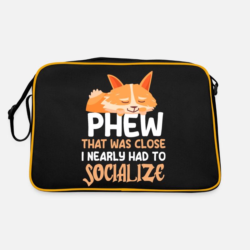 Introvertiert Schüchtern Antisozial Retro Tasche