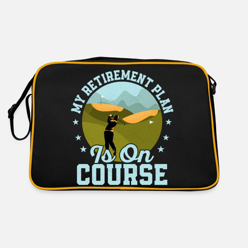 My Retirement Plan Is On Course Golf Golfing Retro Bag