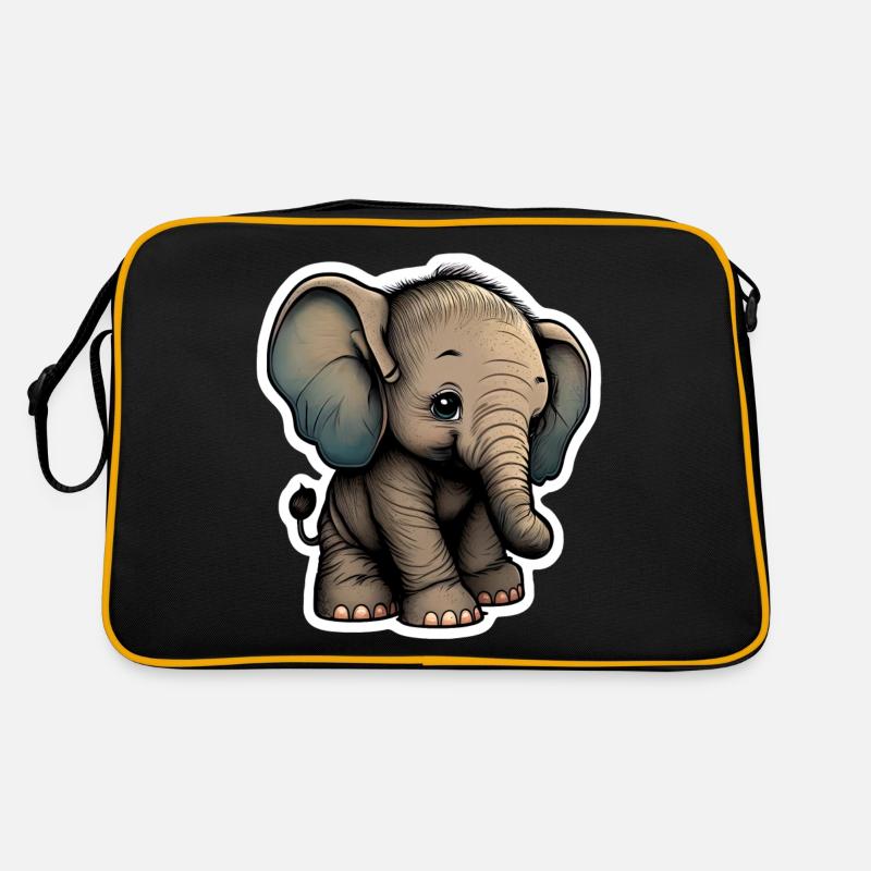 Mignon bébé éléphant Sac Retro