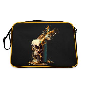 Bière Skull - Sac Retro - noir/or - Dos