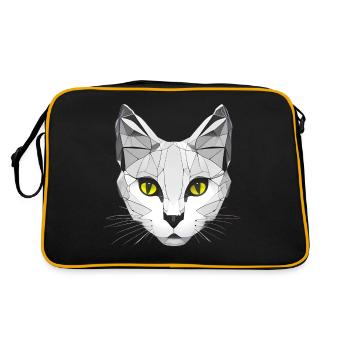 Cat Graphique Low Poly - Sac Retro - noir/or - Dos