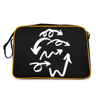 White Arrows - Sac Retro - noir/or - Dos