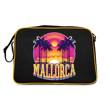 Majorque Espagne Île d’été Palmiers Beach Party - Sac Retro - noir/or - Dos