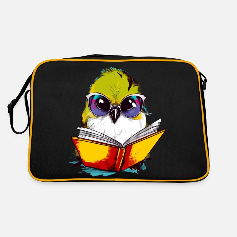 Bako, der gelehrte Vogel Retro Tasche