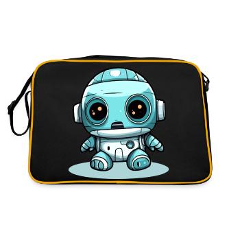 Zaak le petit robot - Sac Retro - noir/or - Dos