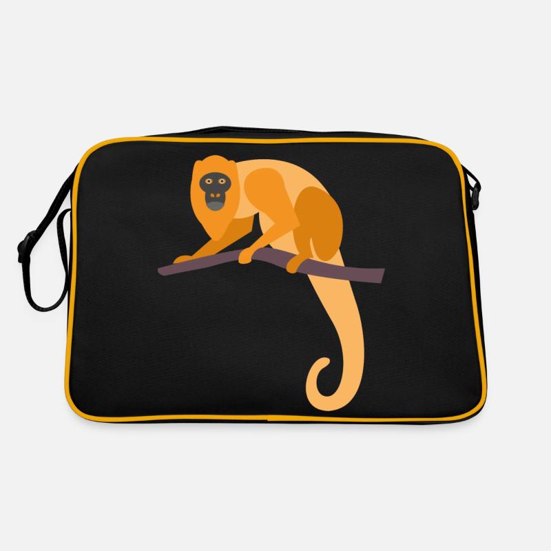 Wildtiere - Retro Tasche - Schwarz/Gold