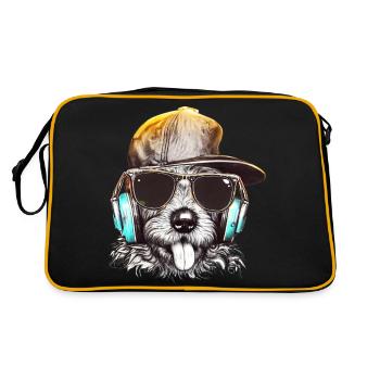 DJ Woof: Cool Dog DJs Tunes - Sac Retro - noir/or - Dos