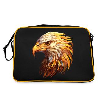 Eagle Head Gold Bird of Prey Bird Animal Nature - Sac Retro - noir/or - Dos