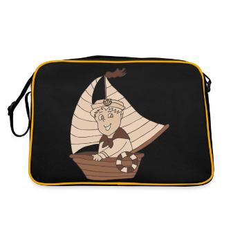 Little Captain Sepia tint - Retro Bag - black/gold - Back