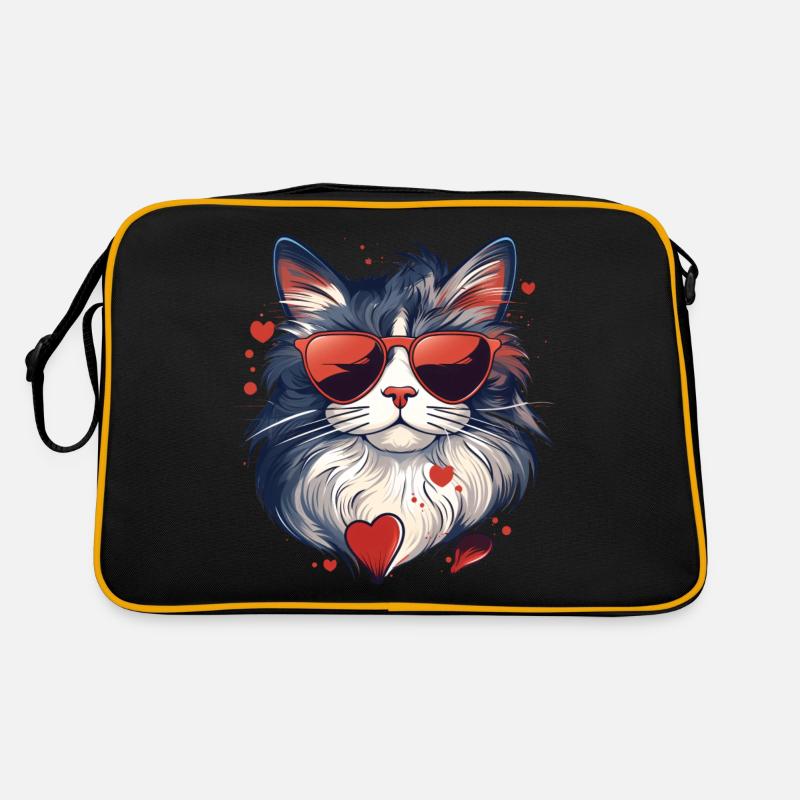 Chat amour Sac Retro