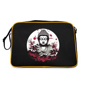 Statue de Bouddha - Sac Retro - noir/or - Dos