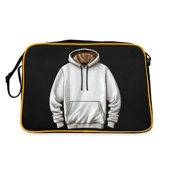 Hoodie - Retro Tasche - Schwarz/Gold - Hinten