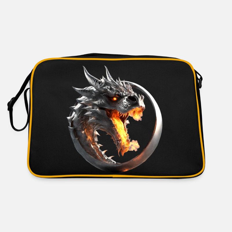 Dragon de feu dans l’anneau Sac Retro