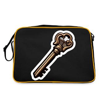 Key / Lock / Locked / Security - Retro Bag - black/gold - Back
