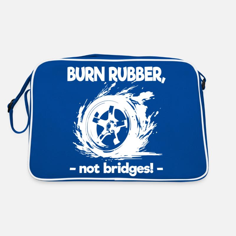 Burn Rubber Burnout Auto Tuning Car Drifting Drift Retro Tasche