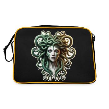Medusa / Greek Mythology / Serpent's Head - Retro Bag - black/gold - Back