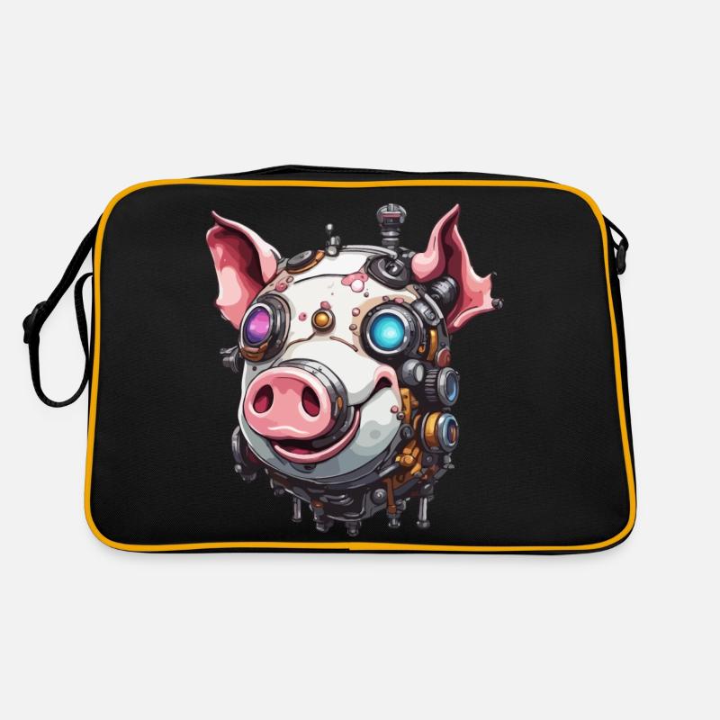 Roboter Tier / KI / Mechanisierte Tiere / Comic Retro Tasche
