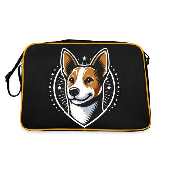 Basenji - Sac Retro - noir/or - Dos