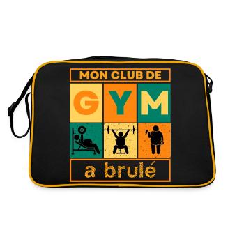 Club de Gym cadeau sport - Sac Retro - noir/or - Dos