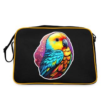 Sittich Fantasie - Retro Tasche - Schwarz/Gold - Hinten