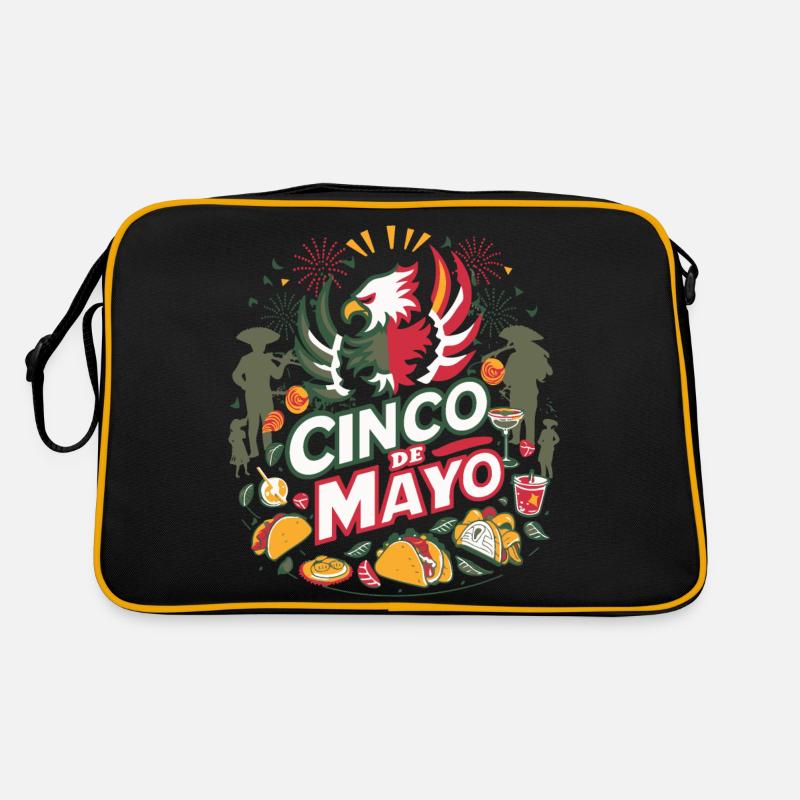 Cinco de Mayo Eagle Mutig und lebendig Retro Tasche