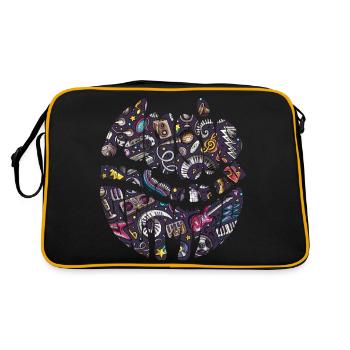 Music makes it all better - Retro Tasche - Schwarz/Gold - Hinten