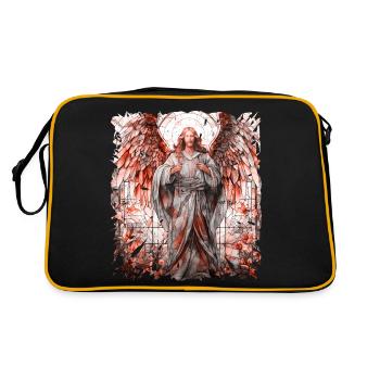 jesus bibel christliche religion christliches kreuz christlich - Retro Tasche - Schwarz/Gold - Hinten