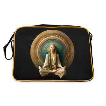 Zen Harmony Mandala - Retro Bag - black/gold - Back