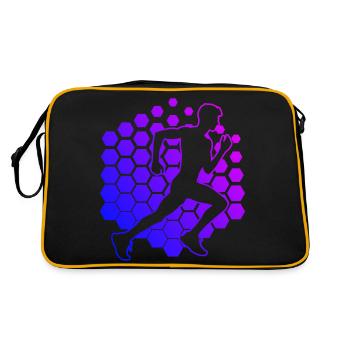 Course à pied, Jogging, Fitness, Course de fond - Sac Retro - noir/or - Dos